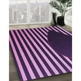 thumbnail image 3 of Ahgly Company Machine Washable Indoor Square Transitional Purple Area Rugs, 7' Square, 3 of 7