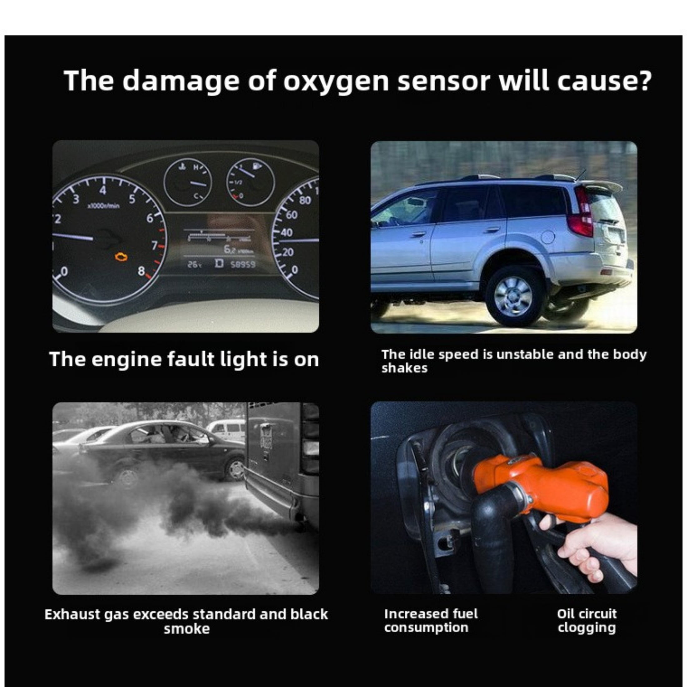 YH-Oxygen sensor OZA668-EE46, with a total length of 50cm