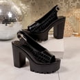 thumbnail image 4 of hopeusnice Women's Sandal Plus Size Available Height Increasing Thick Sole Comfortable Wear Suitable For Spring Summer And Fall Black 43, 4 of 9