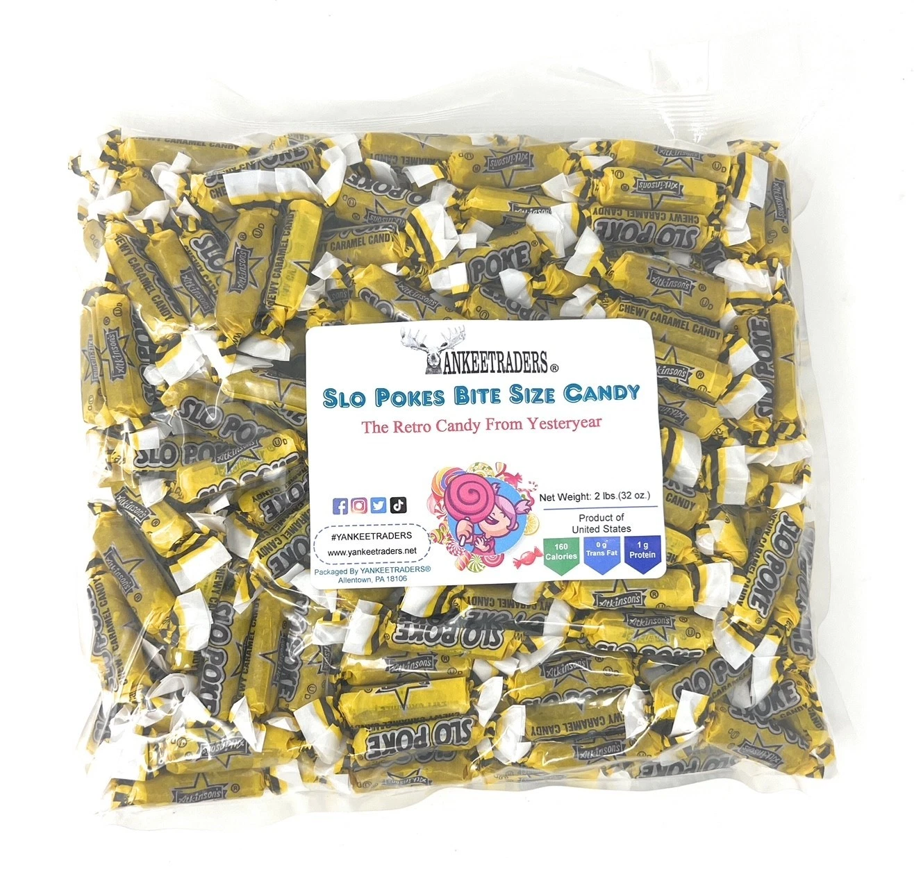 YANKEETRADERS® Slo Pokes Bite Size Candy - 2lbs.