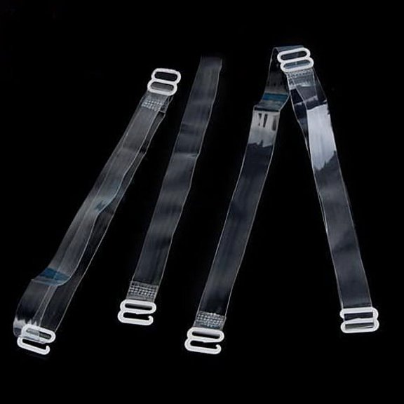 Jiaroswwei 6 Pairs Clear Invisible Transparent Adjustable Bra Set Hook Shoulder Straps
