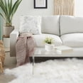 thumbnail image 3 of Mina Victory Sofia Modern Faux Fur Sequins Throw Pillow in White, 3 of 5
