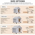 thumbnail image 4 of Outdoor Dog House, Elevated Foldable Dog Cave Bed with Removable Plush Mat for Medium Dogs Up to 23.6 Inches Long, 4 of 6