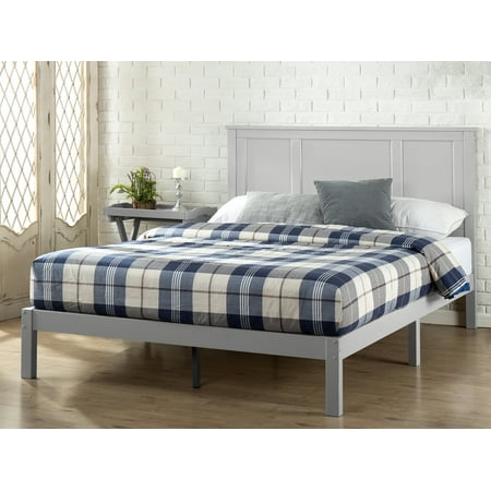 Country Modern Bed - Zinus Andrew Wood Country Style Platform Bed with Headboard, Full