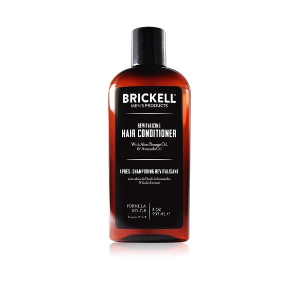 Brickell Men's Acondicionador revitalizante para el cabello para hombres Acondicionador nutritivo natural y orgánico para el cabello que restaura el brillo y la humedad, nueva fórmula perfumada de 8 o