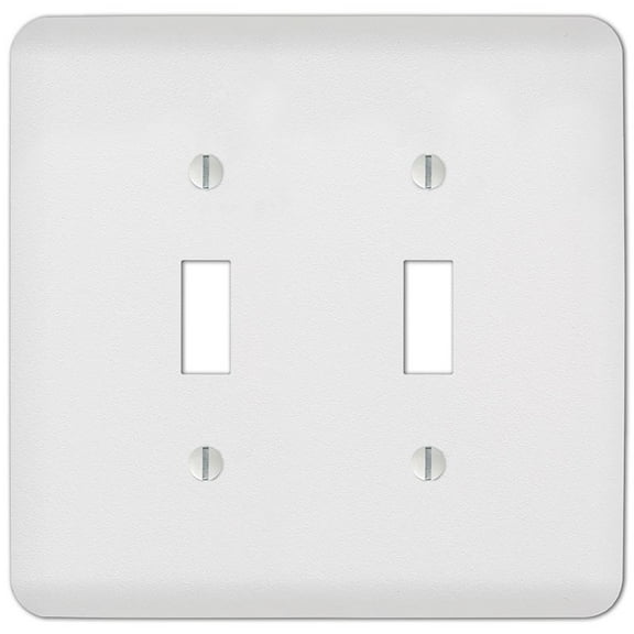 Westek 635TTW Capric Wall Plate, White Paintable Steel, 2 Toggle - Quantity 3