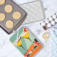 thumbnail image 5 of Yayeee Pot Holders Kitchen Heat Resistant with Pocket 7"x9.8" Cotton Oven Cooking Hot Pads, Green Glasses, 5 of 7