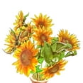 thumbnail image 2 of Reynolds, Richard 15x15 White Modern Wood Framed Museum Art Print Titled - Sunflowers, 2 of 4