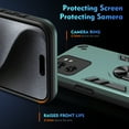 thumbnail image 3 of Phone Case for Motorola Edge 40 Neo Hybrid Case with Ring Kickstand, Heavy Duty Protection Armor Case with Comfortable Grip Support Magnetic Car Mount for Motorola Edge 40 Neo - Darkgreen, 3 of 7