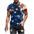 thumbnail image 2 of Tops para hombre, blusas y camisas de cuello redondo y manga corta para hombre, blusas de cuello redondo y manga corta con estampado canadiense para hombre, blusa de poliéster para hombre., 2 of 5