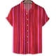 thumbnail image 5 of Camisa hawaiana con rayas geométricas para hombre, estampado 3D de lunares, manga corta, camisas de verano con solapa, blusa con botones de gran tamaño y estilo urbano, 5 of 5