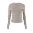 thumbnail image 5 of Pxiakgy t shirts for women womens t shirts Women’S Long Sleeve Round Neck Crop Top Tee Shirt Basic Solid Tight Slim Fit Cropped Shirt Workout Yoga women's t-shirts, 5 of 5