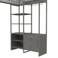 thumbnail image 2 of DHP Lanis Twin Loft Bed with Desk and Storage, Gray, 2 of 9
