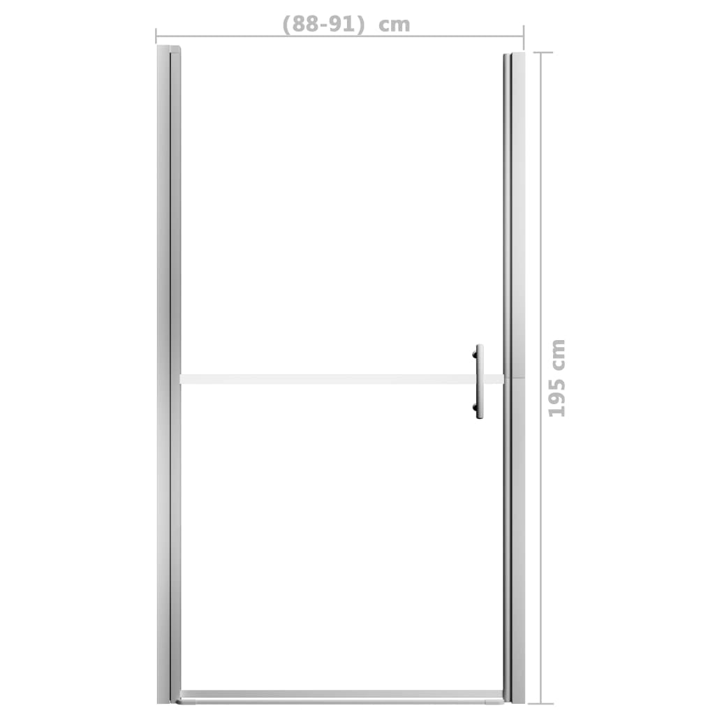 vidaXL Pivot Shower Door Bathroom Bath Screen Shower Enclosure Tempered Glass