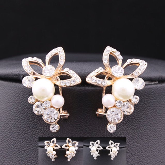 Guardurnaity 1 par de pendientes de uva con flor de perla y diamantes de imitación de cristal para mujer, joyería para fiesta y boda Ropa, zapatos y accesorios Miscelánea