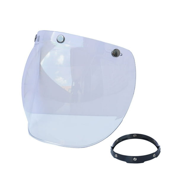 Abody Motorcycle - -Scratch Helmets Lens Retro Bubble Visor Wind Shield Lens Universal for Standard 3-Snap Open Face Helmets