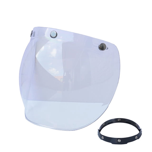 Abody Motorcycle - -Scratch Helmets Lens Retro Bubble Visor Wind Shield Lens Universal for Standard 3-Snap Open Face Helmets