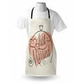 thumbnail image 3 of Wedding Apron Stylized Hand Writing of Just Married on Pink Heart Tulip Flower Art Print, Unisex Kitchen Bib Apron with Adjustable Neck for Cooking Baking Gardening, Coral Black White, by Ambesonne, 3 of 3