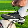thumbnail image 1 of Hombres zapatillas de fútbol top tacos de fútbol zapatos de fútbol artificial con laceras para exteriores al aire libre, 1 of 9