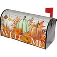 thumbnail image 3 of Fall Pumpkin Welcome Mailbox Covers Magnetic Standard Size 18" X 21" Thanksgiving Farmhouse Rustic Fall Magnetic Mailbox Cover Post Letter Box Mailbox Covers for Garden Yard, 3 of 6