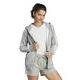 thumbnail image 2 of adidas 3-Stripes Fleece Full Zip Hoodie (Womens, Medium Grey Heather/White 1, XS, One Size), 2 of 3