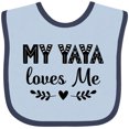 thumbnail image 3 of Inktastic My Yaya Loves Me Grandchild Girls Baby Bib, 3 of 4