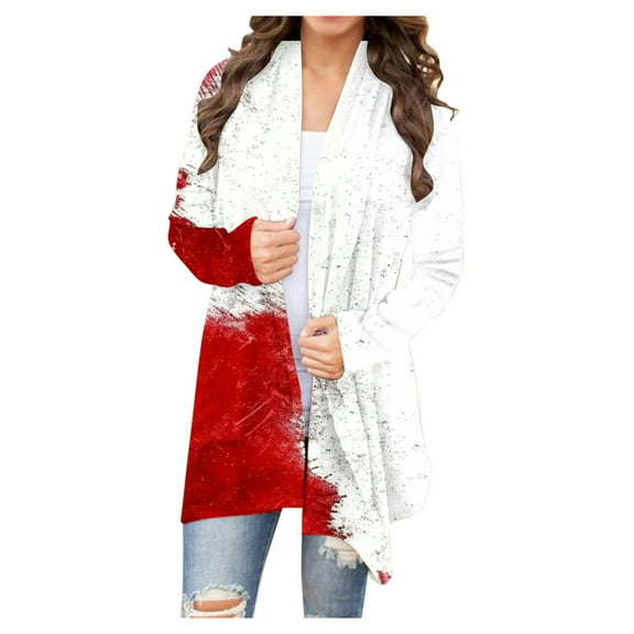 WXLWZYWL Womens Halloween Costumes 2024, Cute Pumpkin Ghost Bat Cat Spider Printed Long Sleeve Cardigan Sweaters for Women Lightweight