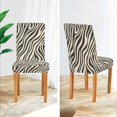 thumbnail image 3 of Yayeee 2 Pack Dining Chair Covers Stretch Parson Chairs Slipcovers Seat Protector, Black Lines, 3 of 6