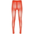 thumbnail image 2 of YONGHS Collants Transparents Brillants pour Femmes Taille Haute Bas Cuisse Leggings Rouges B L, 2 of 5