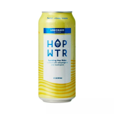 HOP WTR - Sparkling Hop Water, Lemonade 16FO ( Pack of 12)