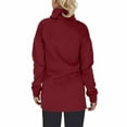thumbnail image 4 of cfhntfmh Winter Sweater for Women Warm High Neck Long Sleeve Fleece Basic Tops Soft Side Slit Drawstring Waist Pullover Shirts, 4 of 6