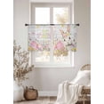 thumbnail image 3 of Happy Easter Sheer Curtains 54 Inch Length 2 Panels for Living Room, Spring Easter Bunny Eggs Floral Gray Wooden Voile Kitchen Curtain Set, Luxury Privacy Drapes Window Treatment for Bedroom, 3 of 7