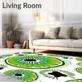 thumbnail image 2 of ODIKA 5'x7' Machine Washable Non-Slip Area Rug, Funky Fruit Slice Art Featuring Stylized Seed Arrangements High Traffic Rug, Green, 728764, 2 of 7