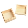 thumbnail image 3 of Chendee Wooden Box Pine Upper And Lower Lid Storage Box Jewelry Collection Box,8*8*4.5Cm, 3 of 8