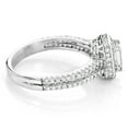 thumbnail image 2 of Ladies 14K Halo Emerald Cut Natural 1.2 Ctw Diamond Unique Engagement Ring (White Gold Size 7), 2 of 3