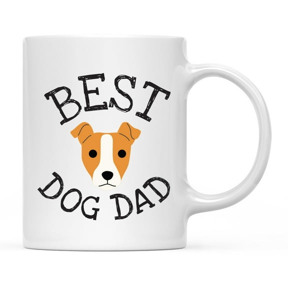 Koyal Wholesale Best Dog Dad Ceramic Coffee Mug, Jack Russel