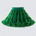 thumbnail image 2 of Miluxas Girls Soft Princess Fluffy Tiered Tulle Pleated Tutu Skirt Ballet Birthday Party Pettiskirt Green 3-4 Years, 2 of 5