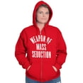 thumbnail image 3 of Weapons of Mass Seduction Joke Zip Up Hoodie Men's Women's Brisco Brands L, 3 of 6