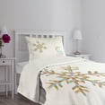 thumbnail image 3 of Ambesonne Joy Quilted Bedspread Set 2 Pcs, Christmas Snowflake Love, Twin Size, Pale Pink Pale Blue, 3 of 5