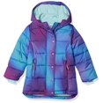 thumbnail image 2 of Essentials Toddler Girls Long Heavyweight Hooded Puffer Jacket, Purple, Ombre, 3T, 2 of 2