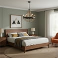 thumbnail image 2 of Skali 6-Light Wood Bead Chandelier with Matte Black Finish, 2 of 6