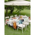thumbnail image 3 of Outdoor Tablecloth with Umbrella Hole and Zipper, Orange Blue Pumpkin Fall Rectangle Table Cloth 60x84 Inch Waterproof Tablecloth, Thanksgiving Eucalyptus Leaves Picnic Table Cover for Patio Camping, 3 of 7