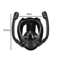 thumbnail image 4 of Máscara de snorkel, tubo de respiración doble, accesorios subacuáticos ligeros y duraderos S y M Niño Negro, 4 of 8