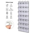 thumbnail image 7 of Bevtee Over The Door Shoe Organizer, 2 Pack Hanging Shoe Organizer with Hooks, 28 Large Mesh Pockets, White and Black, 7 of 7