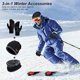 thumbnail image 3 of Conjunto de bufanda y gorro de Invierno TUNC Guantes unisex Pantalla táctil Tejido polar Cálido Anti frío Esquí Culturismo Ciclismo Motocicleta Mtb Deportes al aire libre, 3 of 4