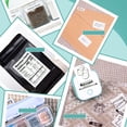 thumbnail image 5 of Mini impresora de etiquetas T02, impresora portátil pequeña con 3 rollos de papel, impresora de pegatinas para estudio, notas, imágenes, fotos, diarios, bricolaje, compatible con teléfono y tableta, 5 of 5