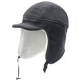 thumbnail image 1 of Gorro de lana Berber para hombre, gorros forrados de piel, gorros con ala, gorros con orejeras más cálidos, gorros de esquí gruesos, Invierno, 1 of 3