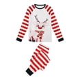 thumbnail image 3 of Kmbangi Ensemble de Pyjamas Parent-Enfant Hauts de Noël Élan Rayé Pantalons Longs Rayés, 3 of 9