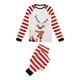 Kmbangi Ensemble Pyjama Enfant pour Parents Hauts de Wapiti Bande Rayée Pantalon Long – image 3 sur 9