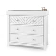 thumbnail image 6 of Child Craft Atwood 42" Interlocking 3-Drawer Dresser for Nursery or Bedroom, Chevron Design, Matte White, 6 of 6